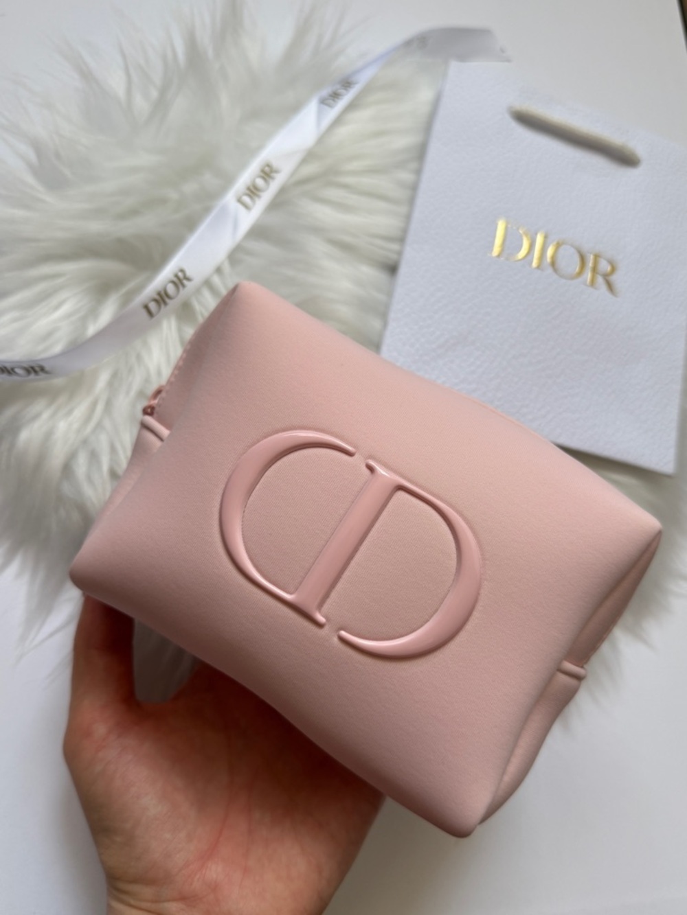 Dior CD Blush Pink Cosmetic Pouch New